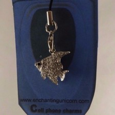 Fish Austrian clear Crystal cell phone charm Bling