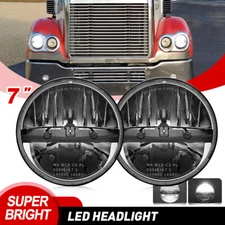 2x Round 7'' LED Headlight Hi/Lo For Freightliner Coronado 01-2016 Century Class