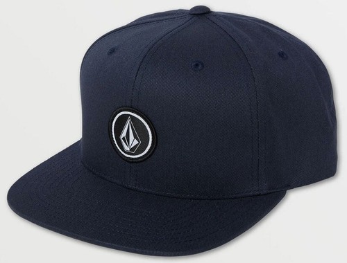 Volcom Mens Navy Full Stone Adjustable The Authentic Snapback Hat Cap by Yupoong - Picture 2 of 3