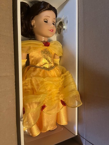 American Girl Disney Princess Collector Belle Doll 18", Stand, & 2nd Dress New - Picture 6 of 9