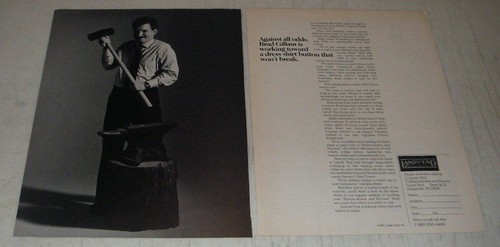 1991 Lands' End Shirts Ad - Against all odds, Brad Gillam is working toward