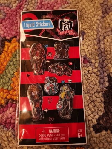 Mattel MONSTER HIGH 2010 Liquid Stickers Crafts Decals 1 Pack NIP