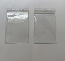 Clear Plastic Badge Holder Sleeve 3 x 4 inch Pack of 2