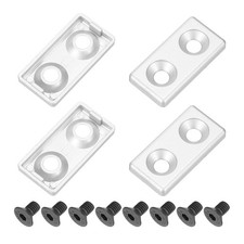 4Pcs 2040 T-Slot 6.5mm Dia Aluminum Extrusion End Cap Silver