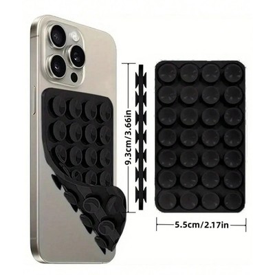 Suction Cup Phone Case Mount 1Pc Double-Sided Silicone Sticky Phone Stand Holder