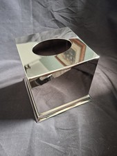 Very Nice Chrome Tissue Box Cover for Square Tissue Box 5  X 5" X 6  