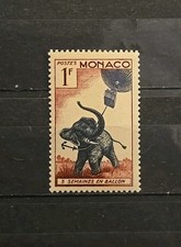 Monaco Scott 340 African Elephant With Anchor Rope 1955 F-VF MNH