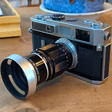 Canon 7 Rangefinder Film Camera Silver/Black w/ Canon 100mm 3.5 Ltm Lense