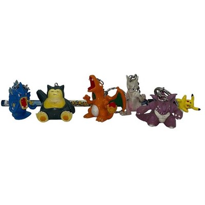 Vintage Pokemon Keychain Figure Lot Charizard Gyarados Snorlax Nidoking Mewtwo