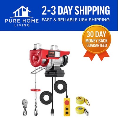 440 lbs Electric Hoist with 14ft Remote Control - Effortless Material Handling
