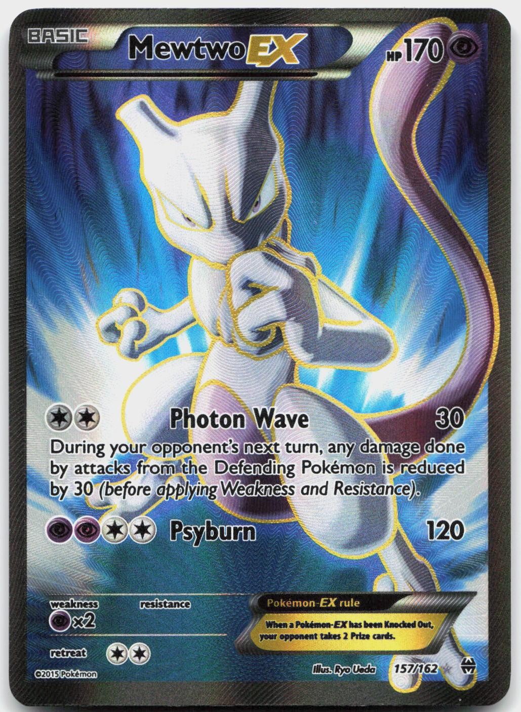 Mewtwo EX 157/162 Ultra Rare BREAKthrough Pokemon Holo Near Mint