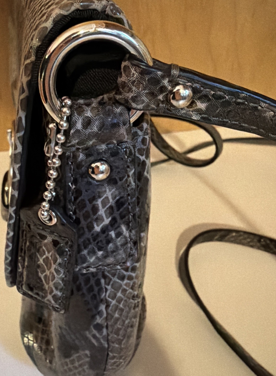 COACH Soho Python Embossed Leather Snakeskin Prin… - image 3