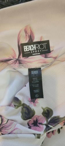 Beach Riot Piper Leggings Tropical Flower Pink Textured Size Xl - Picture 12 of 14