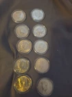 Kennedy Half Dollar Lot Of Ten (10). Circulated. Uncertified. silver 50 cent