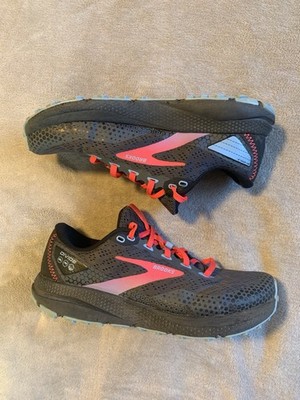 Brooks Divide 3 Shoes Womens 8.5 Ebony Black Diva Pink Trail Running Hiking