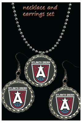 Atlanta Dream WNBA Womens Basketball  earrings & necklace set great gift