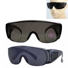 Large Fit Over Sunglasses Safety Cover All Lens UV Protection Eye Wear Black NEW