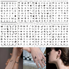 Small Temporary Tattoos for Adult Women Men  380 Styles 8 Sheets Fake Finger Fa