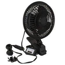 Auto Drive Black 12-volt 6 Car Clip-on Or Dash Mount Fan
