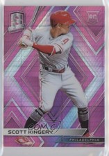 2018 Panini Chronicles Spectra Neon Pink Prizm 60/75 Scott Kingery #92 qf6