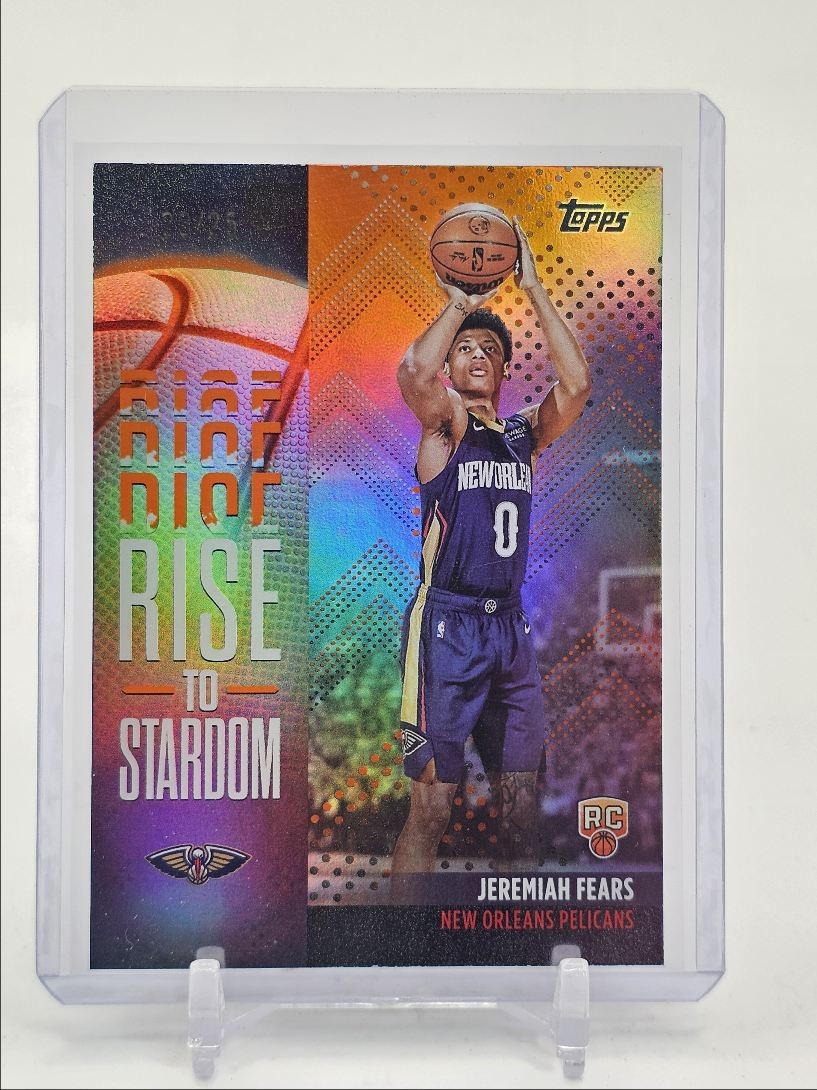 JEREMIAH FEARS 2025-26 TOPPS ROOKIE RISE TO STARDOM ORANGE FOIL RC /25 Q0154