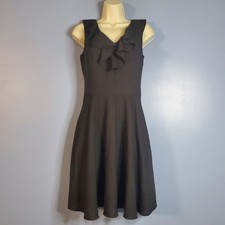 "Little Black Dress" Fushia Lined Sleeveless Ruffle Size S Marc New York Flirty