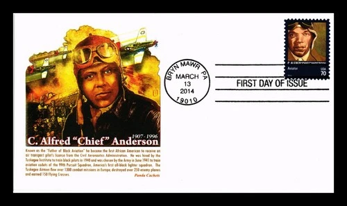 US COVER FIRST DAY OF ISSUE PANDA CACHETS C. ALFRED CHIEF ANDERSON AVIATOR