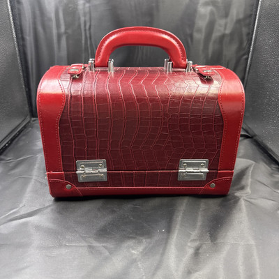 Colorworks Glamorous Beauty Collection in Red Croc Traincase