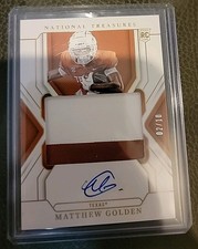 2025 Panini National Treasures Collegiate -  Matthew Golden 2/10 (AU, MEM, RC)
