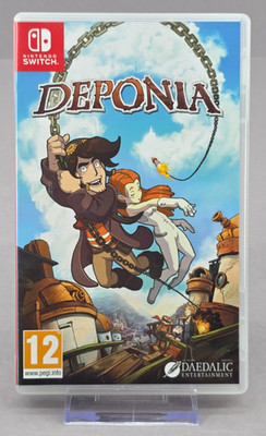 Deponia Nintendo Switch Spiel Modul mit OVP Adventure Point&Click Daedalic