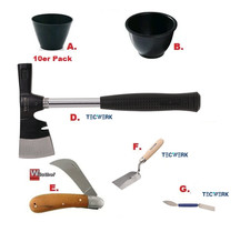 TECWERK  Gipsbecher Gipserbeil Gipsspachtel Stukkateureisen ab 1,- !!!