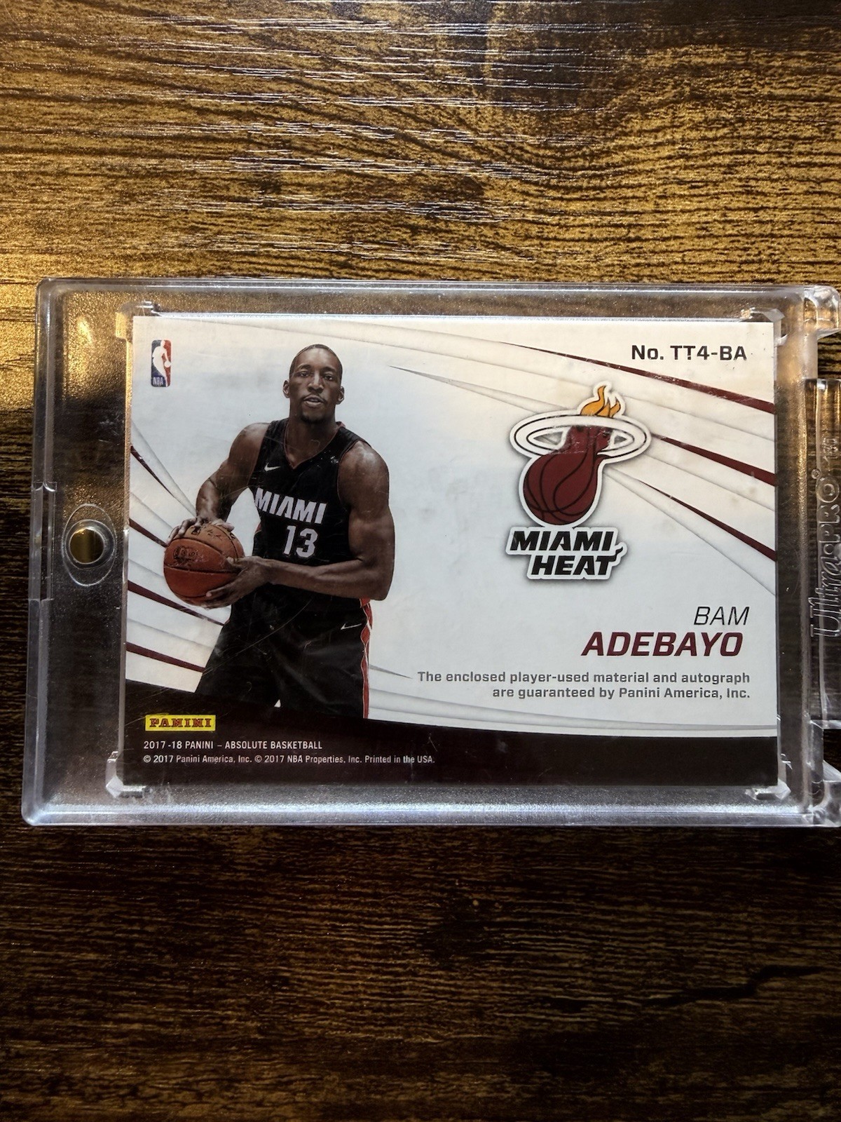 2017 Tools Of The Trade Bam Adebayo Patch Auto /5 Player Worn Laundry Tag Patch view 2