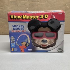 View-Master 3-D Mickey Mouse Deluxe Set Disney 100 w/ Box  Reels