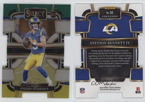 2023 Select Concourse Green & Yellow Prizm Die-Cut Stetson Bennett IV Rookie RC