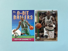 Kevin Garnett 2 Cards 2025-26 Topps Basketball 8-Bit Ballers Insert + Chrome 247
