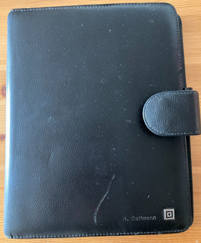 Time System RETRO Vintage A5 Leather Organizer 1980-1987 TS 10350 Black