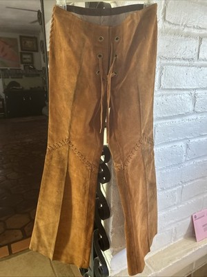 Vintage Unisex leather suede chaps marked size 40 cowboy cowgirl western