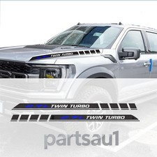 Calcomanías emblema capó camioneta 2 piezas 2,7 L doble turbo para Ford F-150 Ecoboost V6 NUEVO