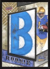 2014 UPPER DECK SHAQUELLE EVANS RL-SE ROOKIE LETTERMAN AUTOGRAPHS 25/75 UCLA