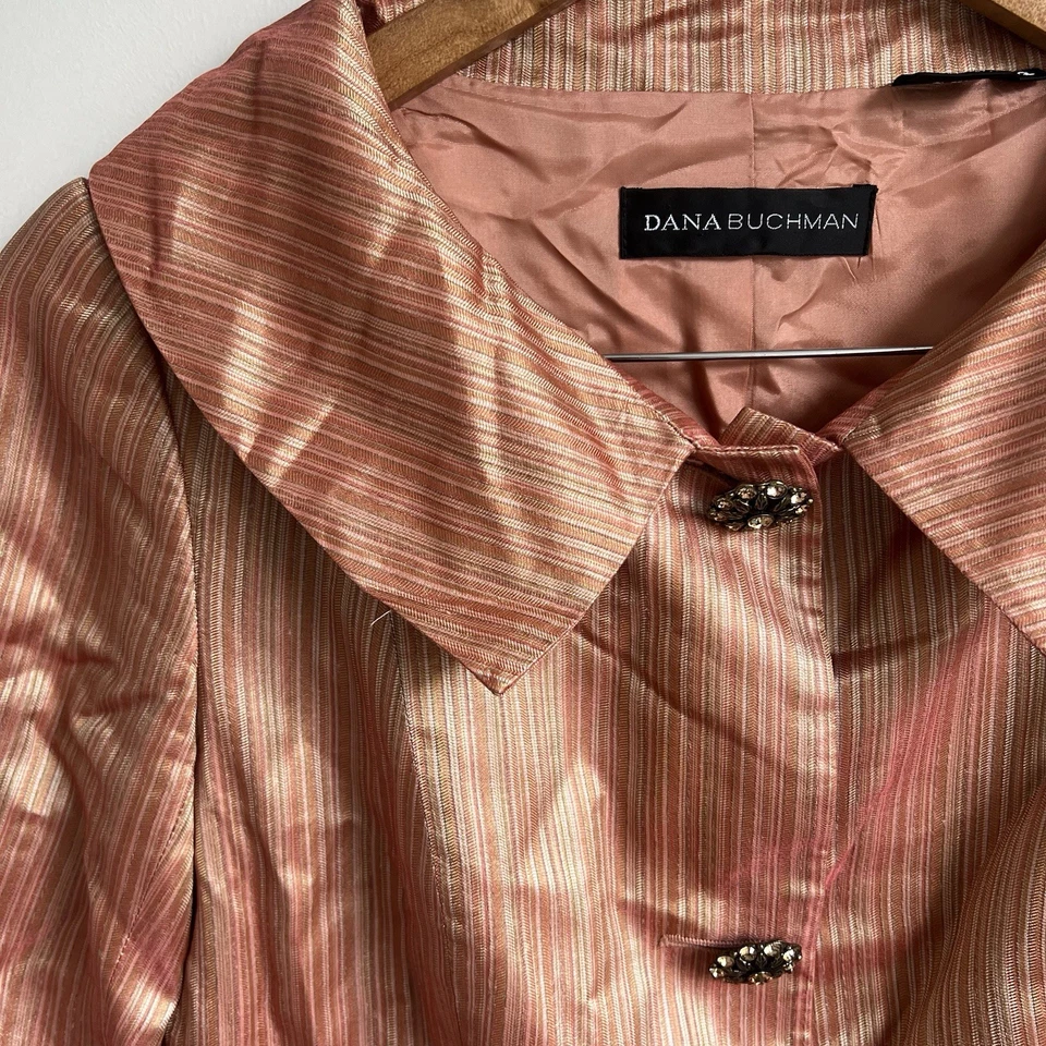 Dana Buchman Silk Blazer & Skirt Two Piece Suit Skirt Sets size 2 - Image 2 of 4