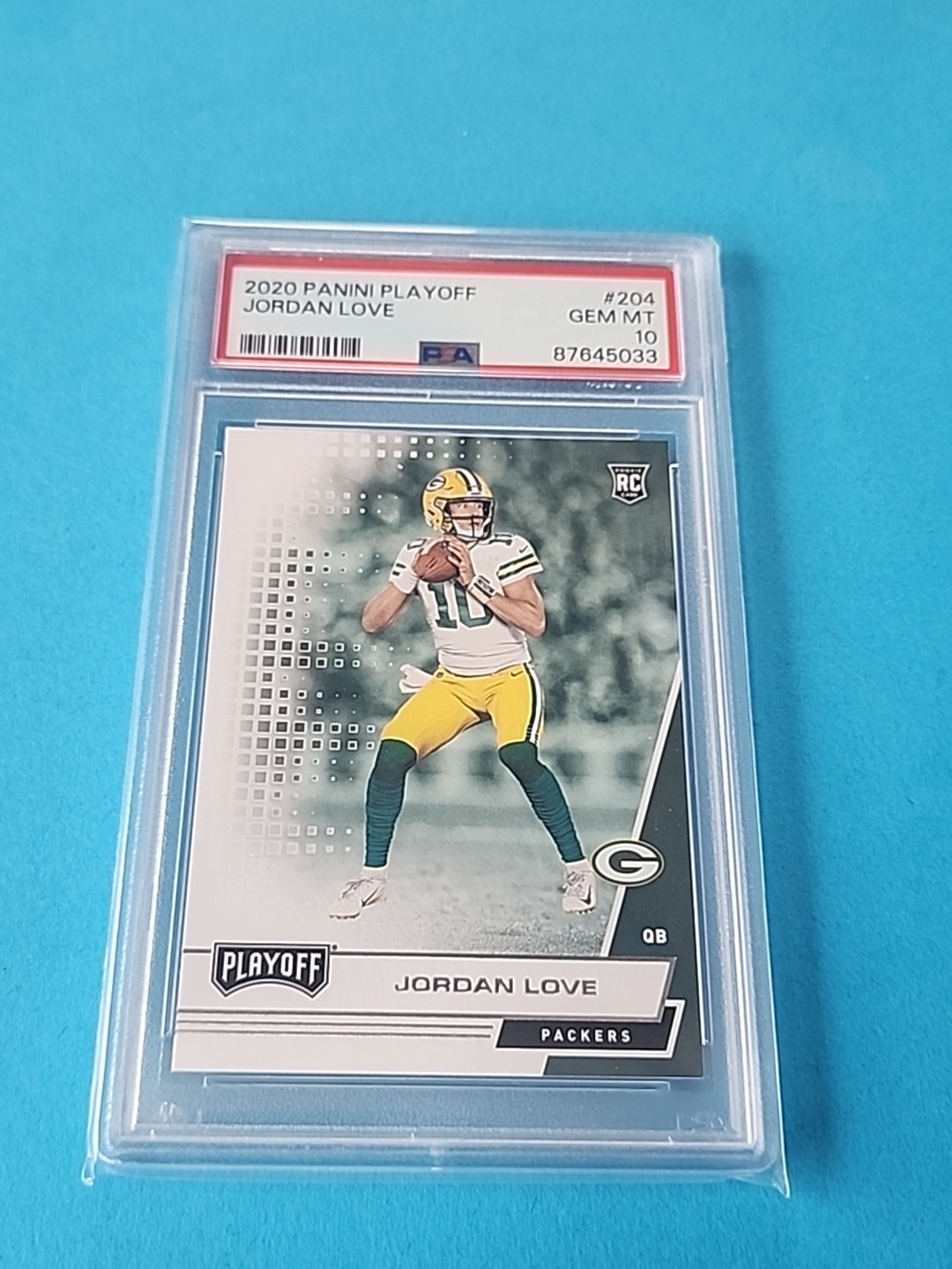 2020 Panini Playoff Jordan Love Rookie Card RC #204 PACKERS PSA 10