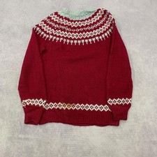 Vintage Knitted Jumper abstract patterned knit sweater Women's M 12-14 