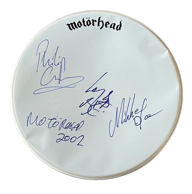 #ad #ad MOTORHEAD Signed Drumhead 16 Inch Drumhead Lemmy Mikkey Dee Phil Campbell $2499.99