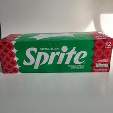 Limited Edition Sprite Winter Spiced Cranberry Soda Pop 12 fl oz 12 Cans New!