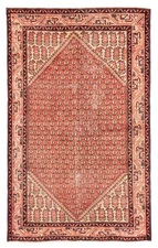 Traditional Vintage Hand-Knotted Area Rug 3'11" x 6'5" Oriental Wool Carpet