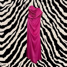 Women’s Pink Strapless Sequin Corset Long Gown Dress, Regular Size 4