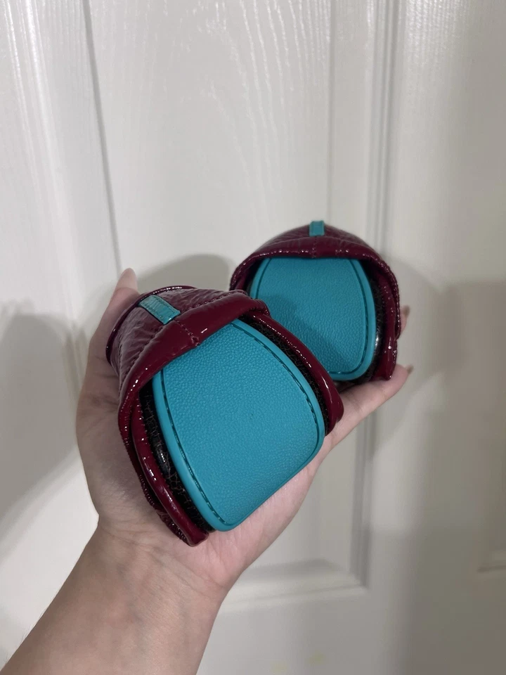 Tieks By Gavrieli Mini Ruby Red Tieks Leather Ballet Flats Shoes Girls Size 8  - Image 3 of 3