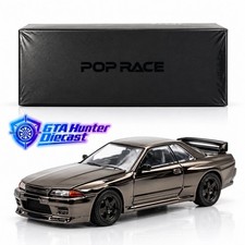 Pop Race 1:64 Nissan GT-R R32 Dark Chrome - PRDC002
