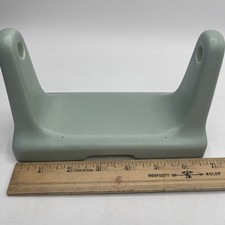 VTG ERROR Mid-Century Porcelain Toilet Paper Holder Wall Mount Silver Pine Matte