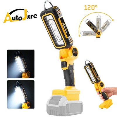 3000LM LED Work Light for Dewalt 20V Battery Car Repair Powered Flashlight 30W